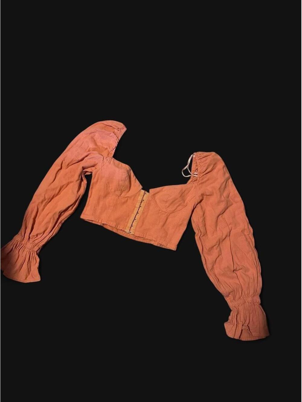 Urban Outfitters Y2K Rust Orange Cropped Corset Top S
